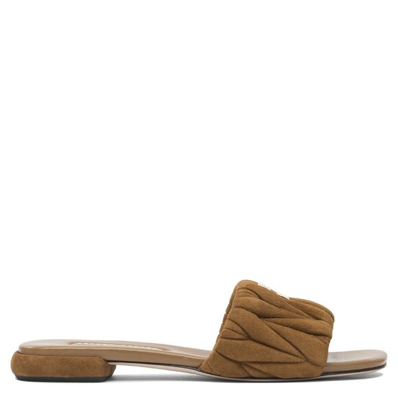 Miu Miu Matelassé Suede Sandals IT 39 Women - Picture 1 of 5